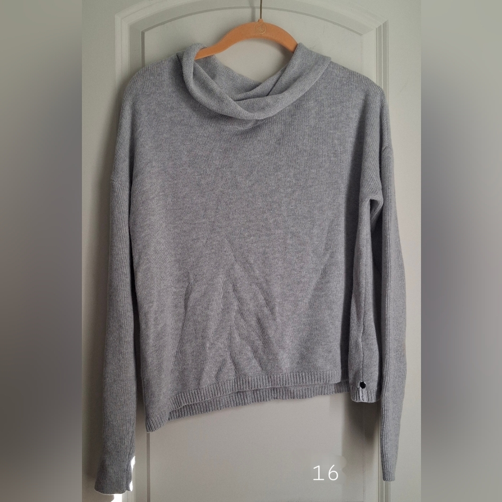 One Teaspoon Gray Cowl Neck Sweater